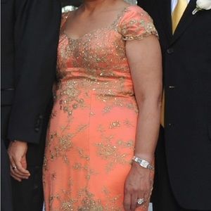 Baracci orange corset dress size 10